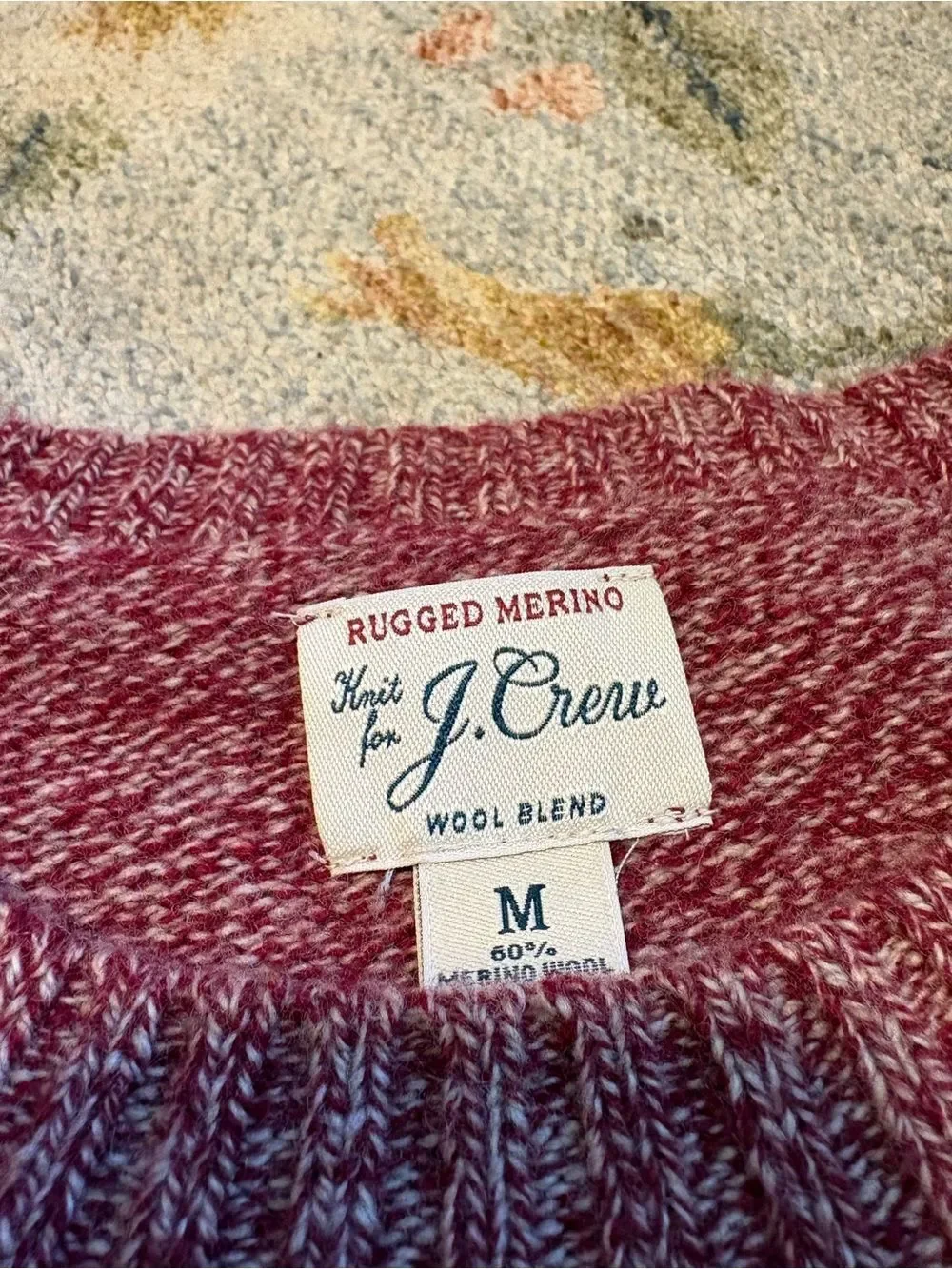 J. Crew Men’s Rugged Merino Marled Sweater size M